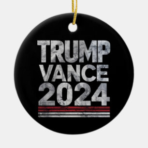 Trump Vance 2024 Retro Vintage US-Wahl Keramik Ornament