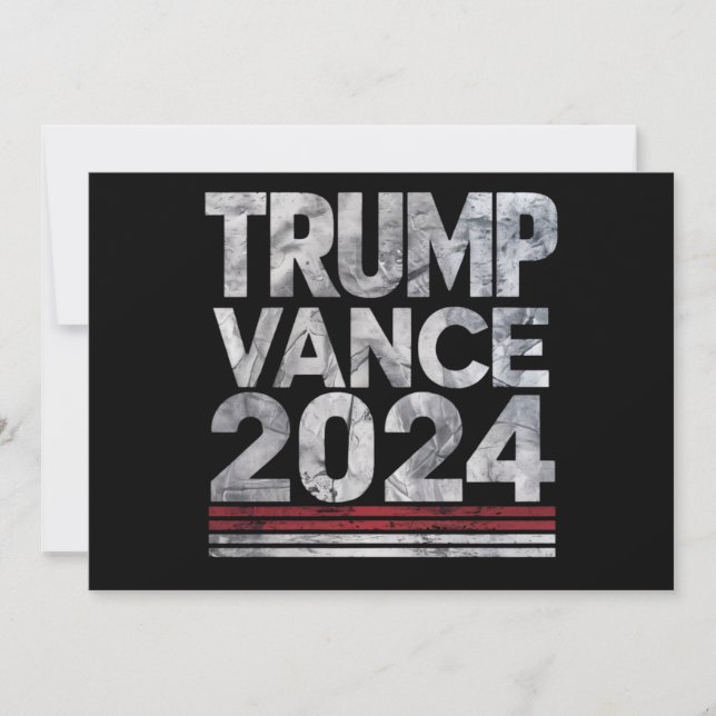 Trump Vance 2024 Retro Vintage US-Wahlen Einladung (Vorderseite)