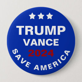 Trump Vance 2024 Rettete Amerika Button