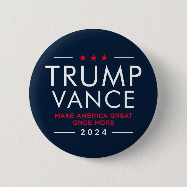 Trump Vance 2024 Sammelkampagne Button (Vorderseite)