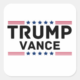 Trump Vance 2024 Trump unterstützt Wahlgeschenk Quadratischer Aufkleber