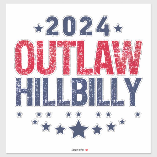 Trump Vance 2024 verbietet eine Hillbilly-US-Flagg Aufkleber (Blatt)