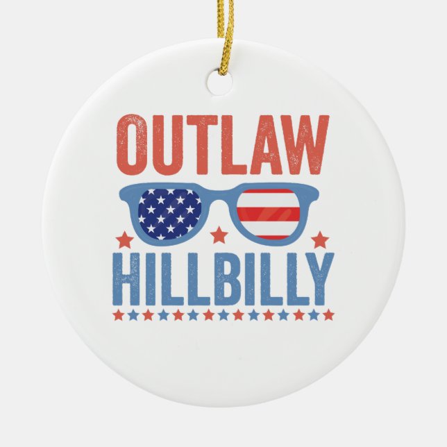 Trump Vance 2024 verbietet hillbilly-Wahl Keramik Ornament (Vorne)