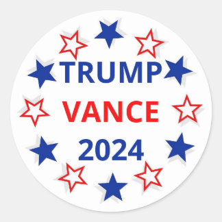 Trump, Vance 2024-Wahlaufkleber Runder Aufkleber