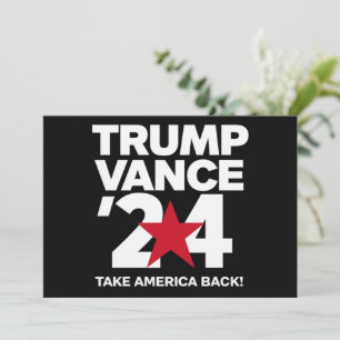 Trump Vance 2024 Wählen Sie Trump 2024 Wahl Einladung