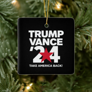 Trump Vance 2024 Wählen Sie Trump 2024 Wahl Keramikornament