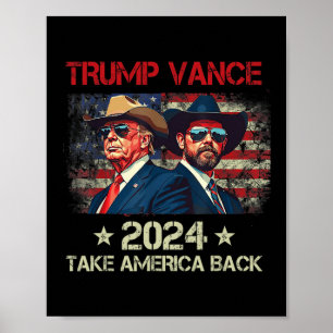 Trump Vance 2025 Donald Trump J.D. Vance Erobern A Poster