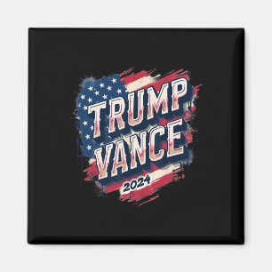 Trump Vance 2025 Retro Stripe Trump Jd Vance  Magnet