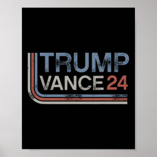 Trump Vance 2025 Vintage Retro gestreift Poster