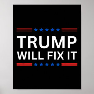 Trump Vance 2025 Wahl wird es in Ordnung bringen Poster