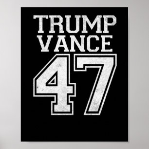 Trump Vance 47. Präsident Vintage Nummer Poster