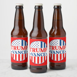 Trump Vance Bierflaschenetikett