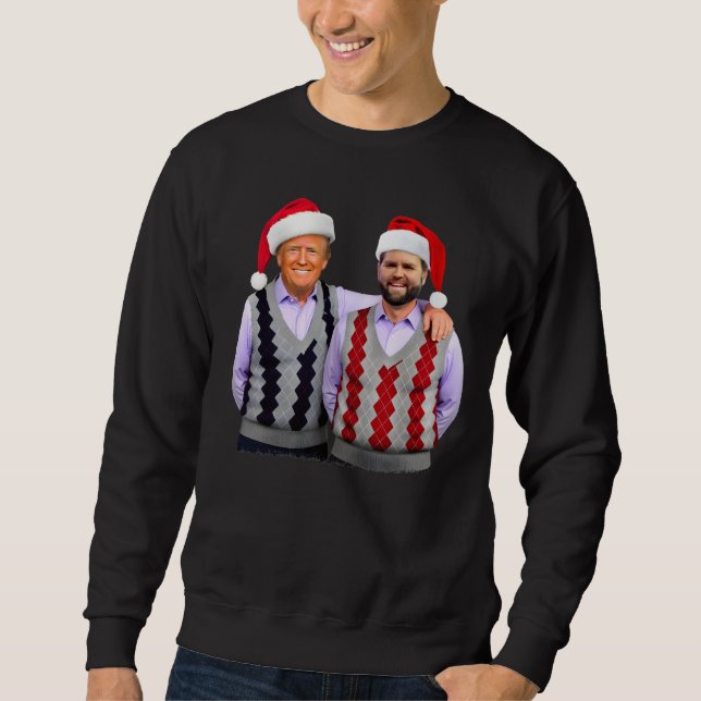 Trump Vance Brothers Santa Funny Trump Weihnachten Sweatshirt (Vorderseite)