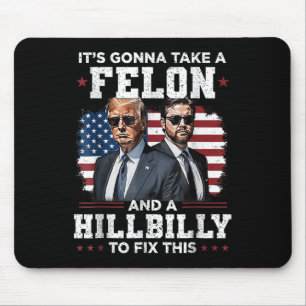 Trump Vance, es wird einen Verbrecher und einen Hi Mousepad