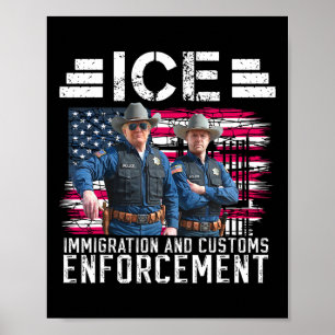 Trump Vance Ice Immigration and Customs Enforcemen Poster