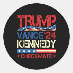 Trump Vance Kennedy Checkmate 2025 Wahl Republikan Runder Aufkleber