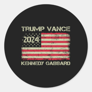 Trump Vance Kennedy Gabbyrd Schachmatt Nimm Amerik Runder Aufkleber