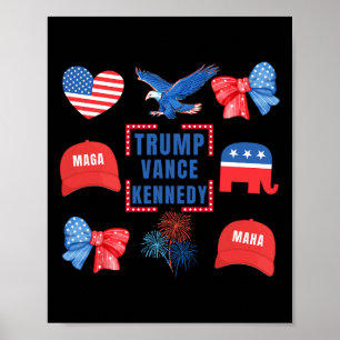 Trump Vance Kennedy Kokette Bogen Wahl Präsidentsc Poster
