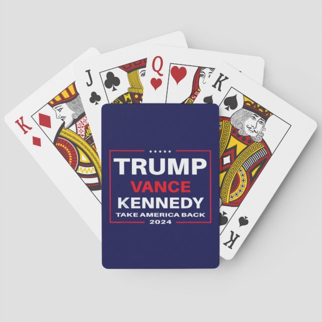 Trump Vance Kennedy nimmt Amerika wieder blau Spielkarten (Rückseite)