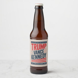 Trump Vance Kennedy nimmt Amerika zurück im Jahr 2 Bierflaschenetikett