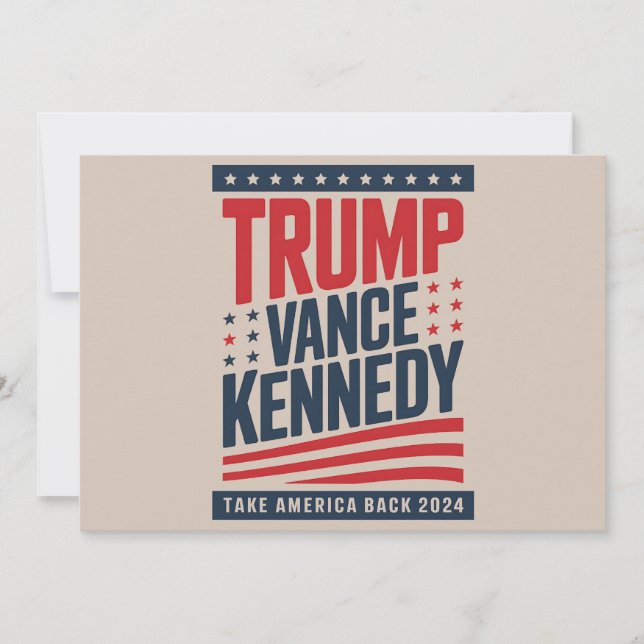 Trump Vance Kennedy nimmt Amerika zurück im Jahr 2 Einladung (Vorderseite)