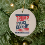 Trump Vance Kennedy nimmt Amerika zurück im Jahr 2 Keramik Ornament<br><div class="desc">Trump Vance Kennedy nimmt die Wahlen 2024 zurück</div>