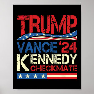 Trump Vance Kennedy Schachmatt 2025 Wahl Republ Poster