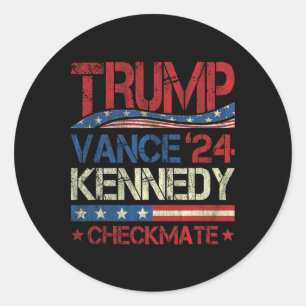 Trump Vance Kennedy Schachmatt Wahl Republikaner Runder Aufkleber