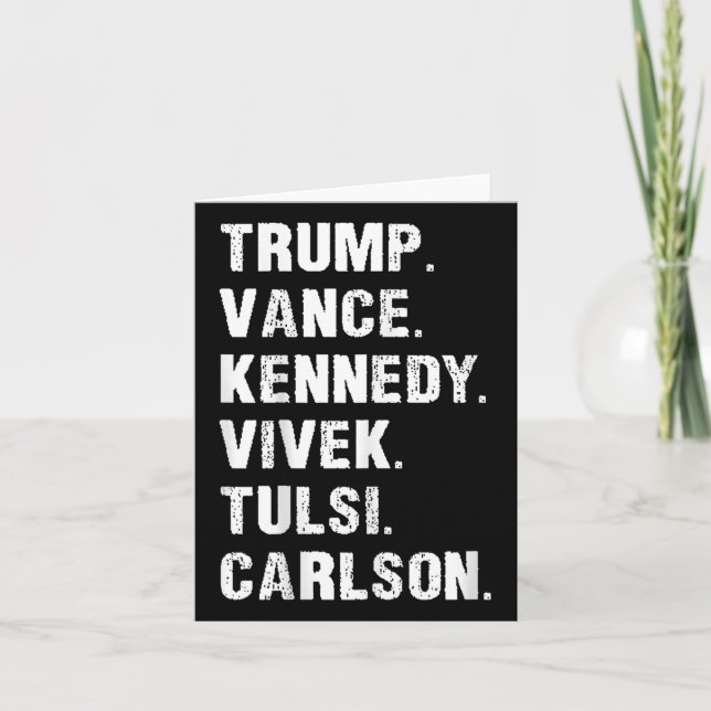 Trump Vance Kennedy Vivek Tulsi Carlson Karte (Vorderseite)