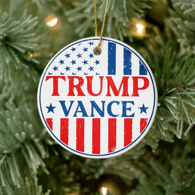 Trump Vance Keramik Ornament (Baum)