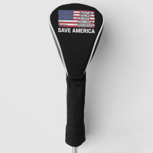 Trump Vance Musk Kennedy Gabbard 2024 Rette Amerik Golf Headcover