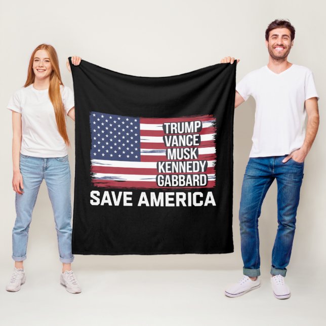 Trump Vance Musk Kennedy Gabbard 2024 Rettete Amer Fleecedecke (Beispiel)