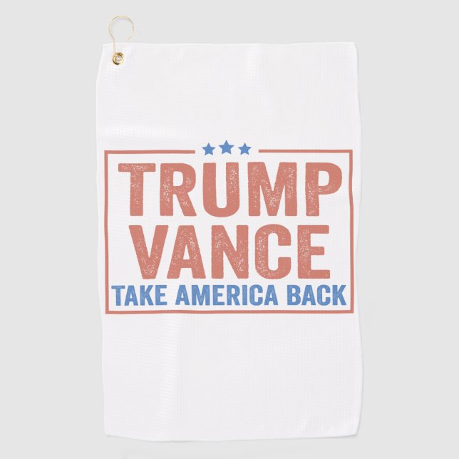 Trump Vance Nimm America Back Election Vote USA Golfhandtuch (Vorderseite)