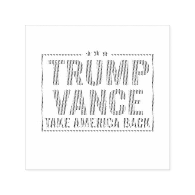 Trump Vance Nimm America Back Election Vote USA Permastempel (Design)