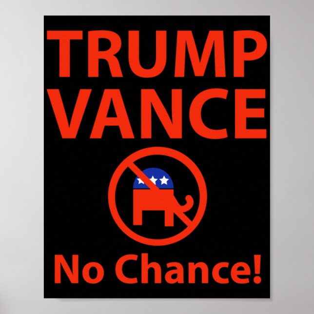 Trump Vance No Chance Poster (Vorne)