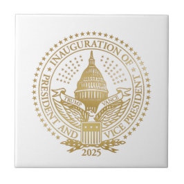 Trump Vance Präsident Einweihung des Logos Fliese