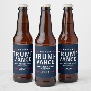 Trump Vance Präsidentschaftskampagne 2024 Bierflaschenetikett