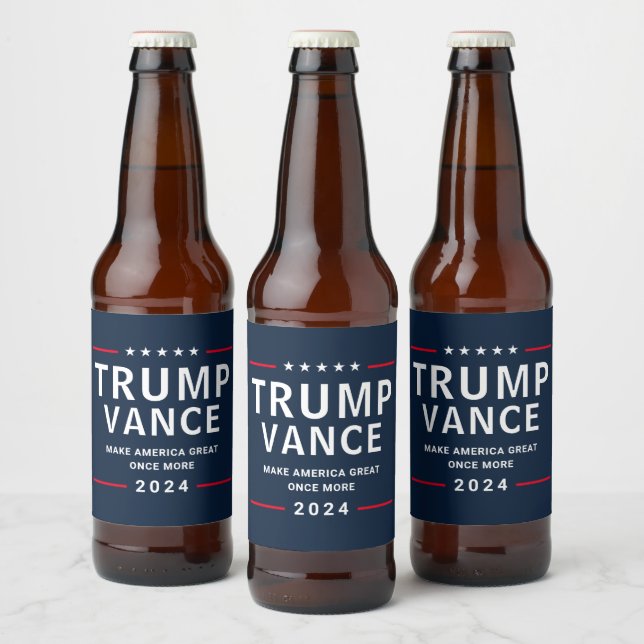 Trump Vance Präsidentschaftskampagne 2024 Bierflaschenetikett (Flaschen)