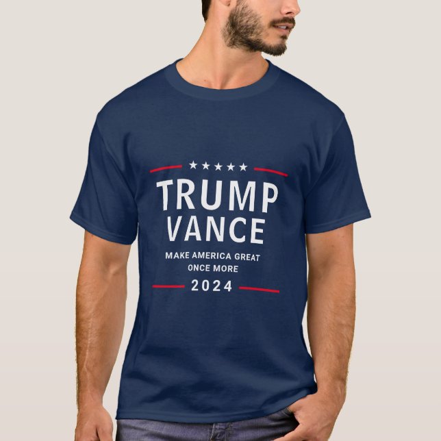 Trump Vance Präsidentschaftskampagne 2024 T-Shirt (Vorderseite)