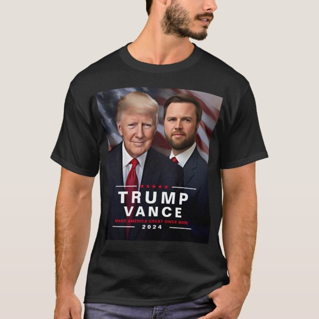 Trump Vance Präsidentschaftskampagne 2024 T-Shirt (Vorderseite)