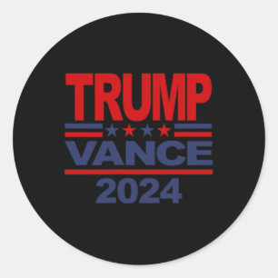 Trump Vance Präsidentschaftswahl Front und Back Runder Aufkleber