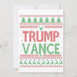 Trump Vance Republikaner hässlicher Weihnachtspull Einladung