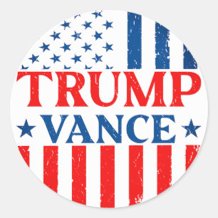 Trump Vance Runder Aufkleber