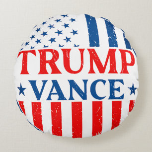 Trump Vance Rundes Kissen