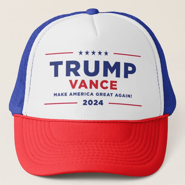 Trump Vance Truckerkappe (Vorderseite)