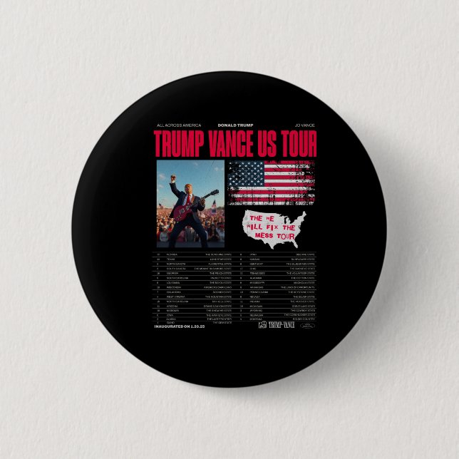 Trump Vance Us Tour Button (Vorderseite)