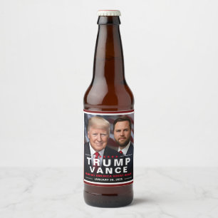 Trump Vance Victory Inauguration Collector Bierflaschenetikett