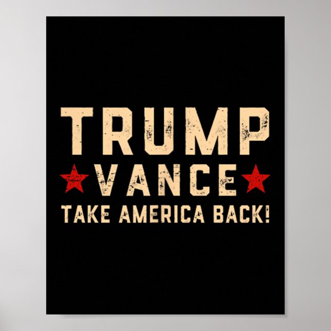 Trump Vance (vorne und hinten) Es wird ein Felon n Poster (Vorne)