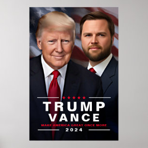 Trump Vance Wahlkampfkollektiv 2024 Poster