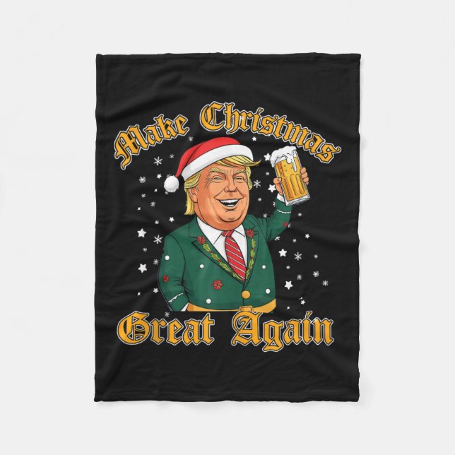 Trump verbringt frohe Weihnachten mit Trump-Brüder Fleecedecke (Vorderseite)